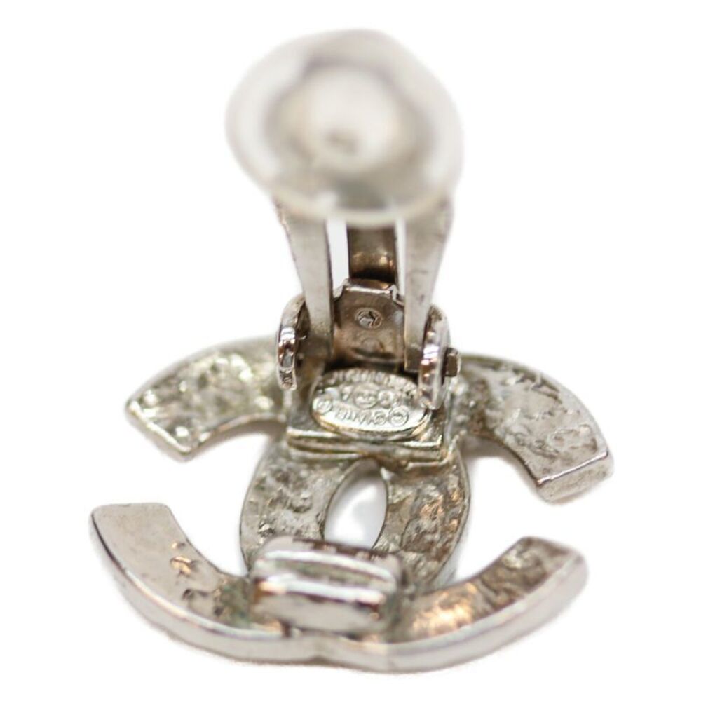 Chanel 00a Silver Coco Mark Lattice Earrings - image 5